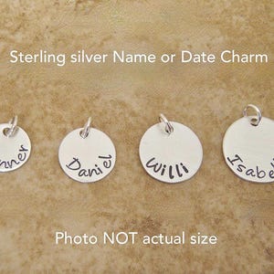 Colgante personalizado con nombre: Colgante de disco de plata de ley - Colgante personalizado imagen 1