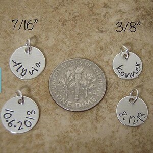 Colgante personalizado con nombre: Colgante de disco de plata de ley - Colgante personalizado imagen 4