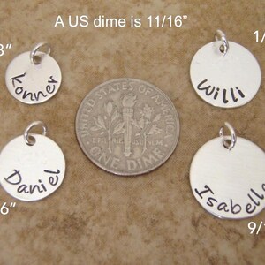 Colgante personalizado con nombre: Colgante de disco de plata de ley - Colgante personalizado imagen 2