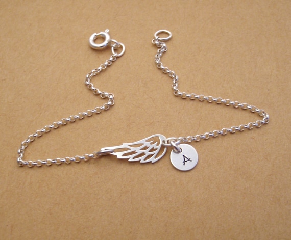 Personalized angel wing bracelet deals