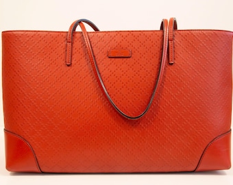 Gucci Diamante Lax Tote Bag in Vivid Red Leather in Very Good Vintage Condition