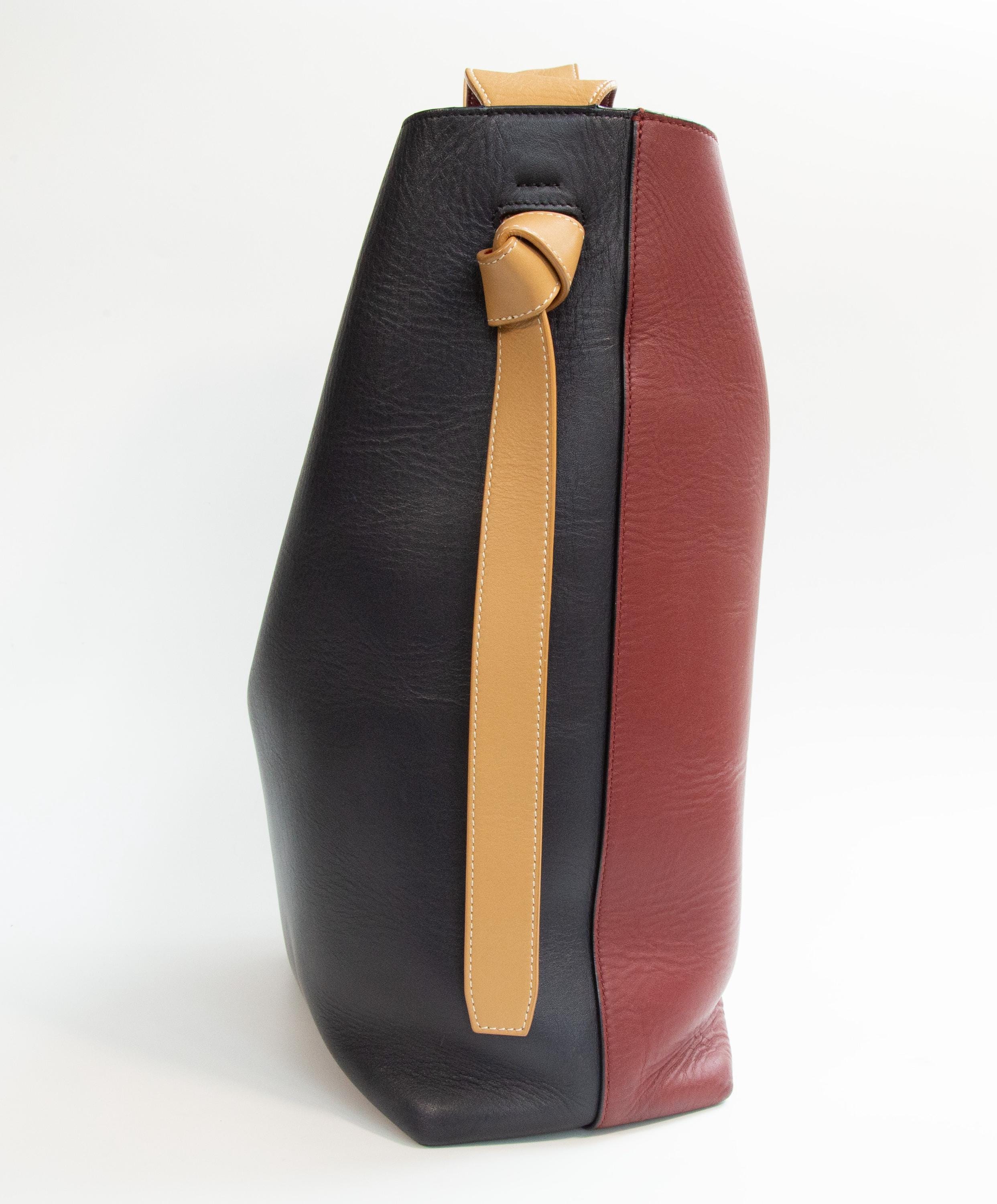 Celine Twisted Cabas Bag by Phoebe Philo in Multicolor Leather in 