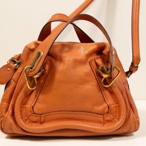 Bolsa de ombro Chloe Paraty em couro laranja em bom estado vintage
