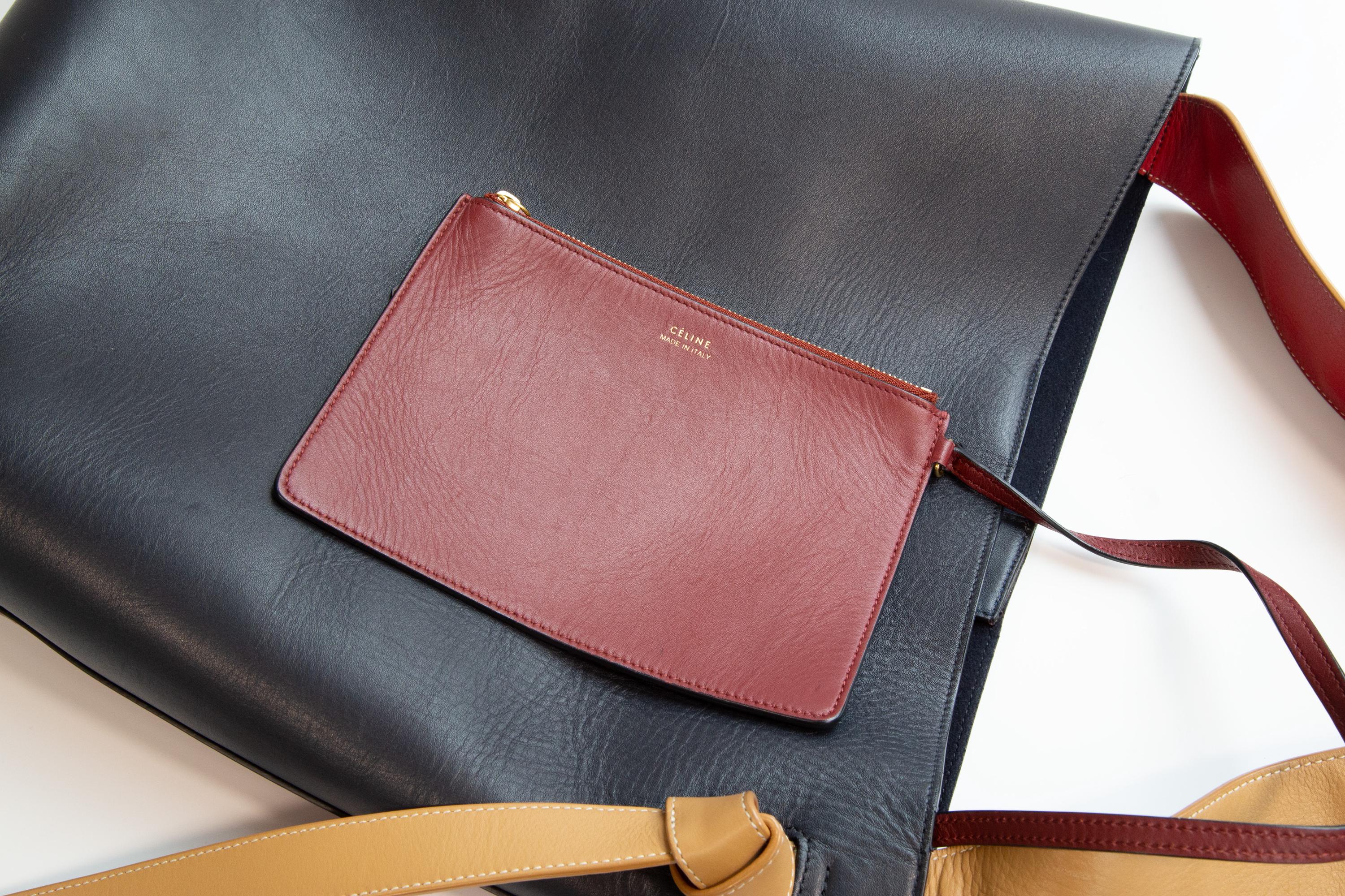 Celine Twisted Cabas Bag by Phoebe Philo in Multicolor Leather in 
