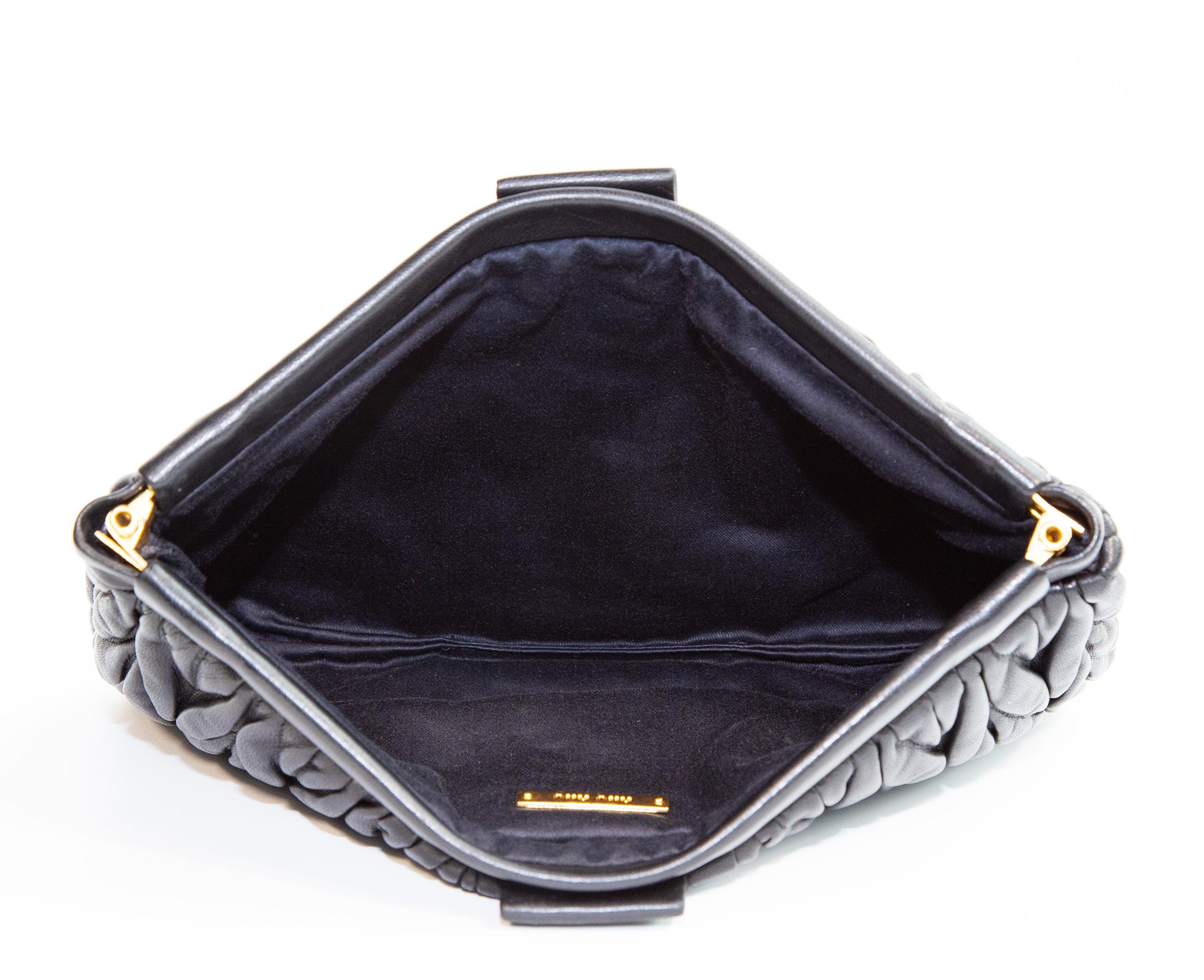 Miu Miu Clutch in Black Leather in Very Good Vintage Condition - Etsy