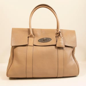 Mulberry Bayswater in Beige Leather in Very Good Vintage Condition