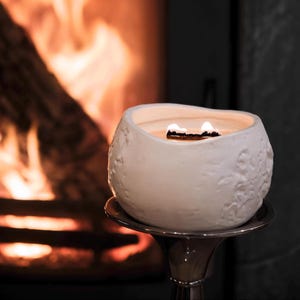 Soy wax candle in ceramic