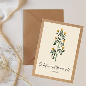 Christliche Klappkarte / Karte mit Bibelvers "Du bist ein Gott der mich sieht" 1.Mose 16,13 (mit Umschlag)