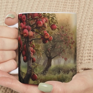Reusable Coffee Cup, Fall Apple Orchard, Farmhouse Décor, Gift For Her, Apple Decor, Fall Gift.