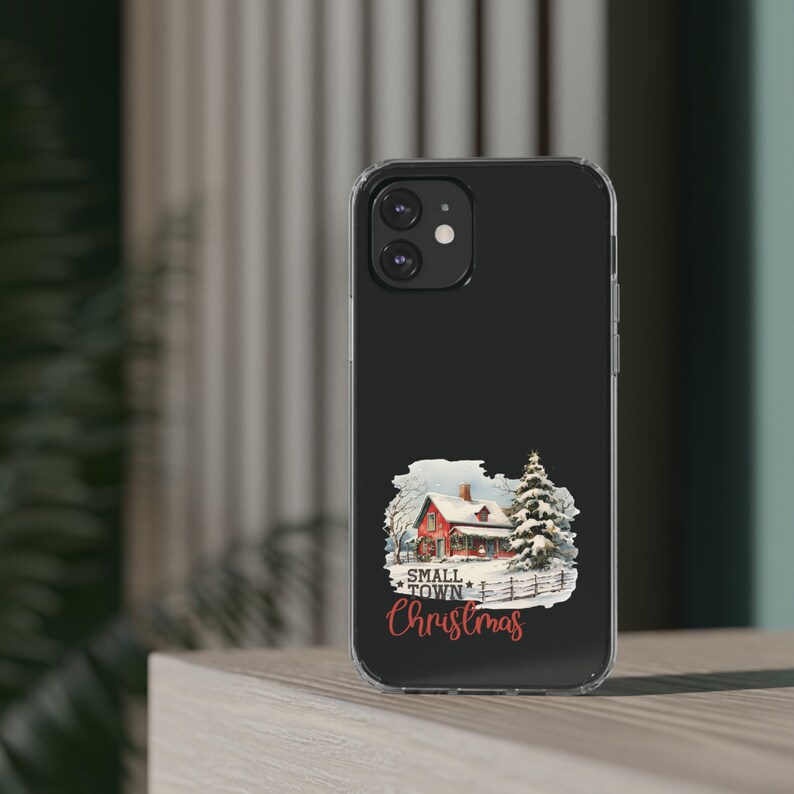 One piece Phone case, Small Town Phone, Christmas Clear Case aesthetics. image 7