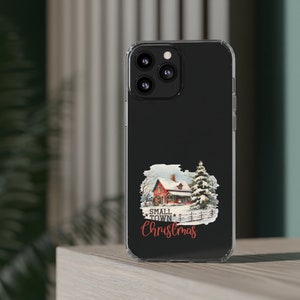 One piece Phone case, Small Town Phone, Christmas Clear Case aesthetics. image 6
