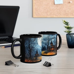 Witchy Tasse, Hexen Kaffeetasse, Spukhaus, Halloween Geschenk, Spooky Night, Vollmond. Bild 8