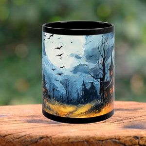 Witchy Mug, Witch Coffee Mug, Haunted House, Halloween Gift, Spooky Night, Full Moon. image 2