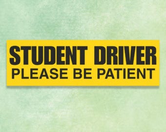 Student Driver Car Magnet, New Driver Gift, Weather Resistant Vinyl