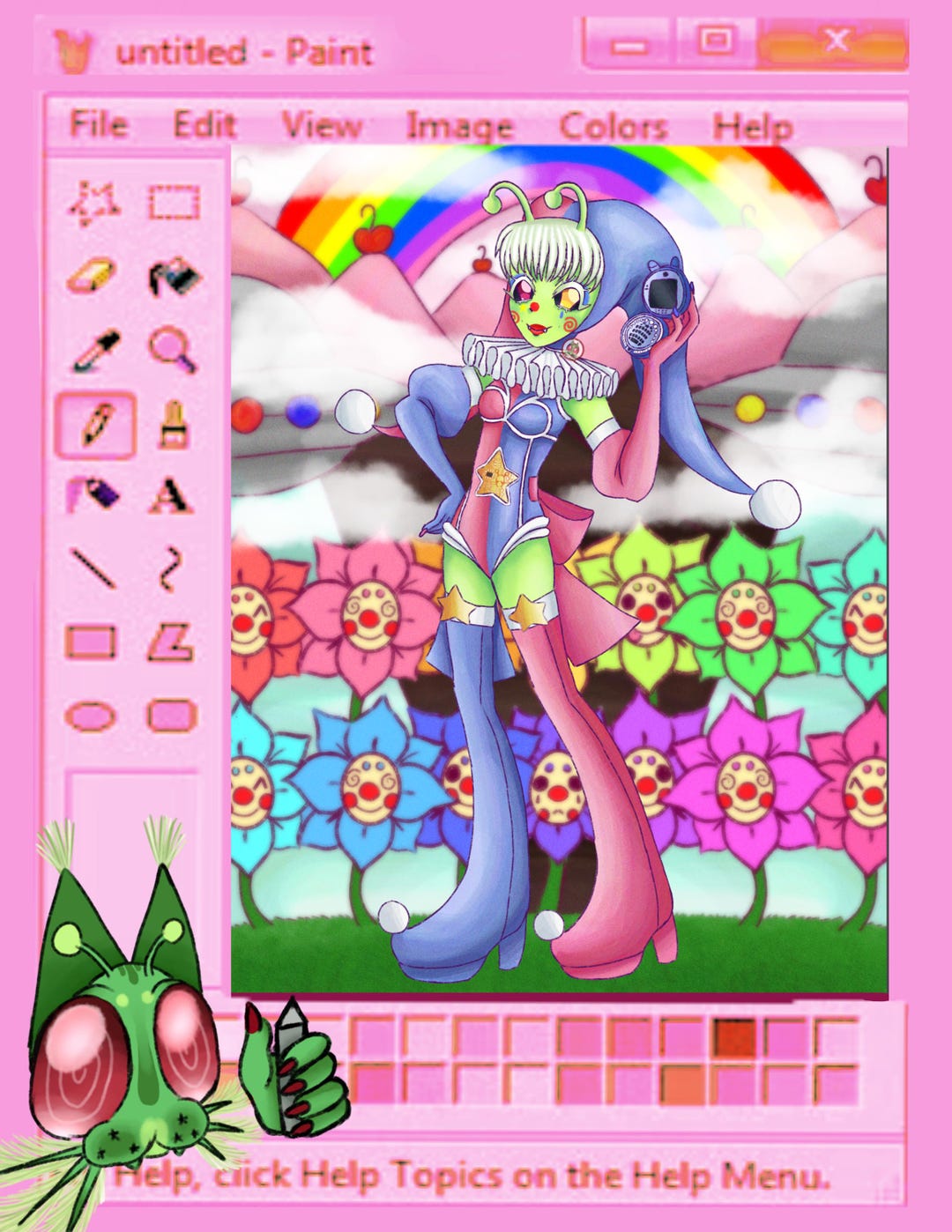 Kawaii Alien Jester Digital Art Print 8.5x11 - Etsy Canada