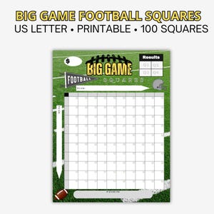 Big Game Squares Pool