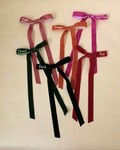 Velvet Tree Bows - Luxury Handmade Bows - Available in 6 Colours - Wire Attachments on Reverse - Pick and Mix - Sold Per Bow - 16mm Ribbon