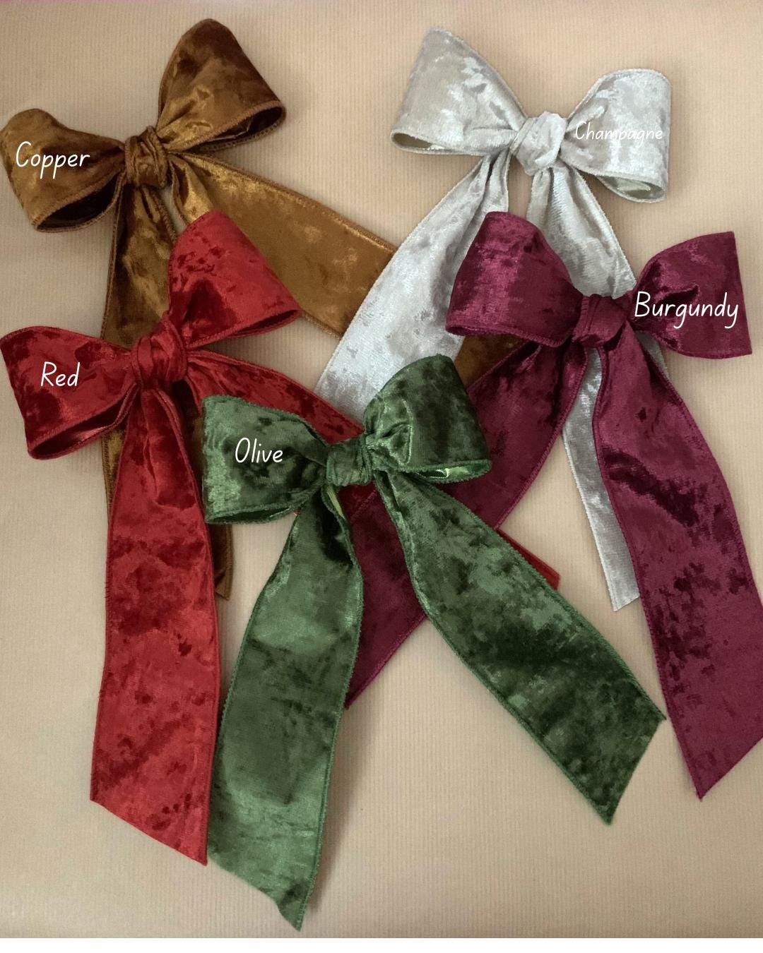 Large Velvet and Satin Bow - Wreath Bow - Tree Topper - Luxury ...