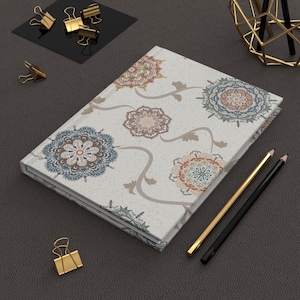 Diario con copertina rigida e design Boho Mandala opaco