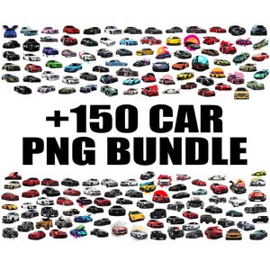 150+ bil-PNG-clipartpaket: Sublimeringsdesigner (digital nedladdning)