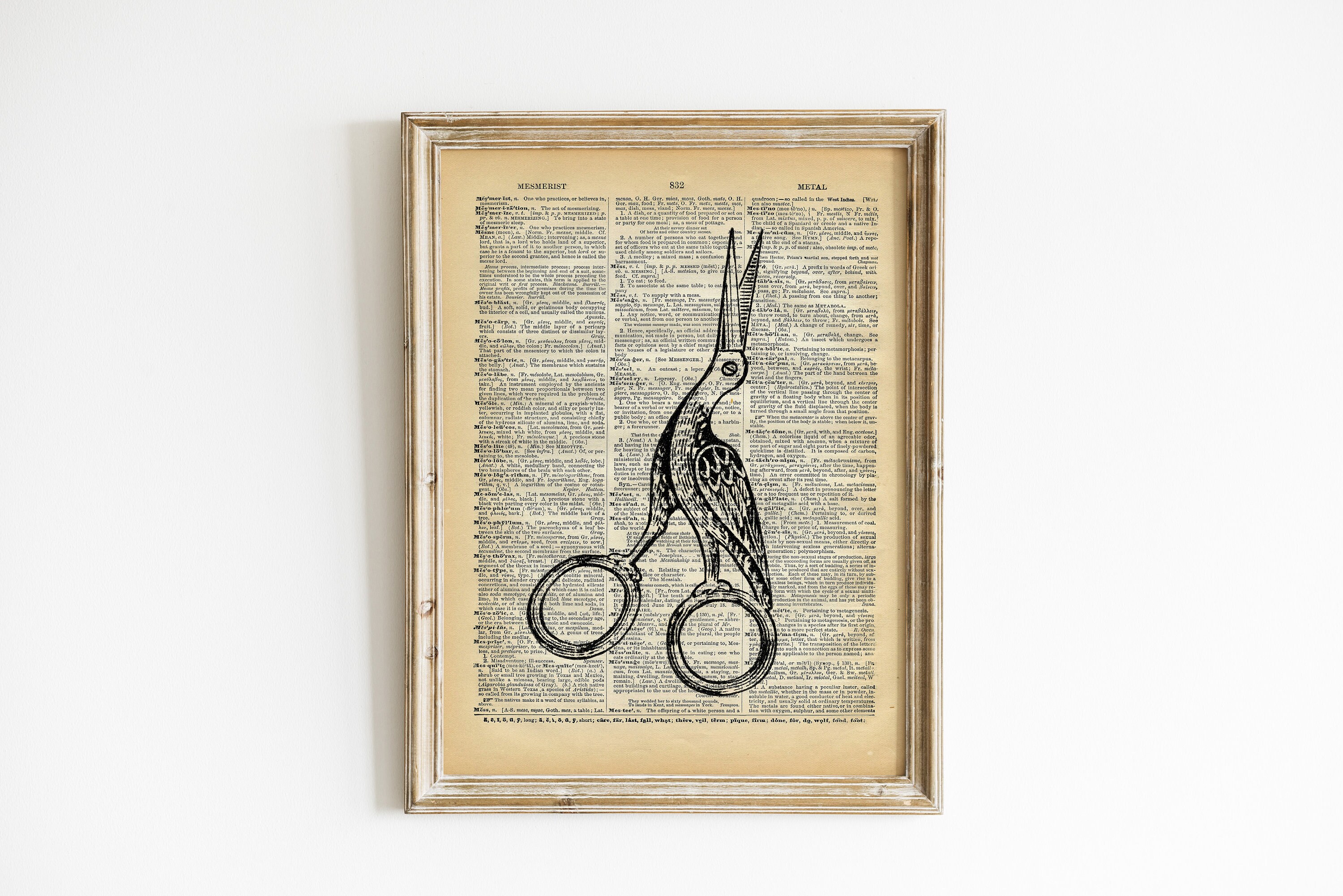 antique sewing scissors  Art Board Print for Sale by sandpiperstudio