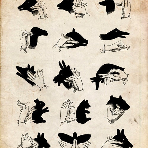 Vintage Illustration shadow Puppets Antique - Etsy Vintage Illustration shadow Puppets Antique - Etsy