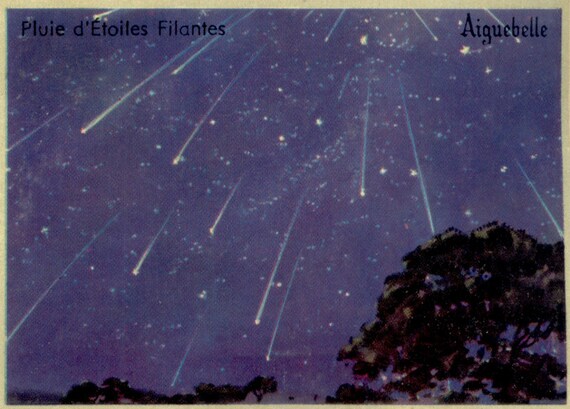 Vintage Starry Sky Print Shooting Stars Nature Art Print Surreal  Constellations Print Night Sky French Vintage Art - Etsy