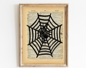 Impresión artística del libro Telaraña: Decoración gótica espeluznante