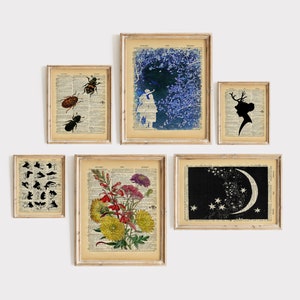 Vintage Wörterbuch Seite Kunstdruck: Cottagecore Kinderzimmer Dekor