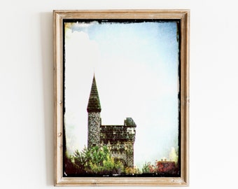Dreamy Castle Photo: Fine Art Giclee Print, Whimsical Nursery Decor
