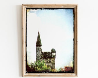 Dreamy Fairy Tale Castle Photo - Fine Art Fairy Tale Photograph Print - Whimsical Nursery Art - Childrens Art Print