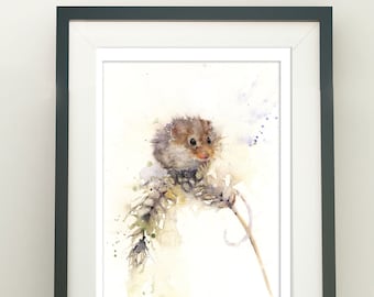 Field Mouse Watercolor Print, Limited Edition Animal Art