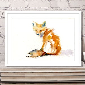 Fox print, limited edition, animal illustration, gift, home decor, nursery art, wildlife animal art, hand signed, illustration, animal art