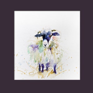 LIMITED edition print of SHEEP 1455 wall art, home decor, nursery art, wildlife animal art. hand signed, illustration, animal art image 3