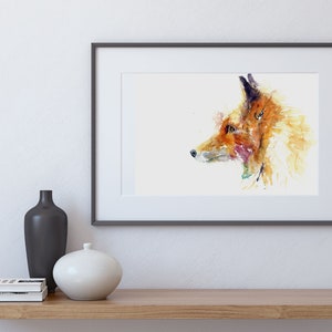 LIMITED print of my  FOX, home decor, nursery art, wildlife animal art.  hand signed, illustration, animal art