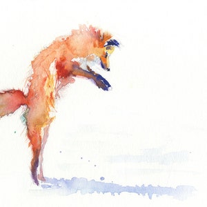 Fox print, LIMITED edition  FOX 25wall art, home decor, nursery art, wildlife animal art.  hand signed, illustration, animal art