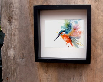 LIMITED Edition watercolour print of my  &#39;KINGFISHER&#39; hand signed, illustration, animal art