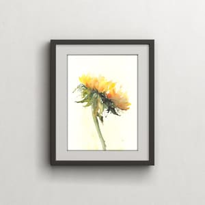 Sunflower, limited edition,  sunflowers watercolour art  illustration wall art home office decor hand signed floral painting print gift idea