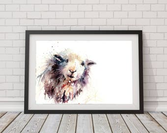Limited Edition Herdwick Sheep Print: Signed Watercolor Animal Art