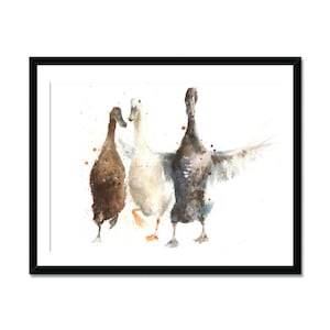 Duck print,  edition print 0f painting DUCKS wall art, home decor, nursery art, wildlife animal art.  hand signed