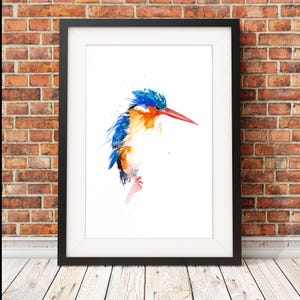 Impression en édition LIMITÉE de mon « KINGFISHER » signée à la main, illustration, art animalier