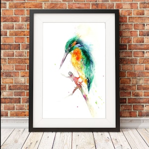 Impression en édition LIMITÉE de mon « KINGFISHER » signée à la main, illustration, art animalier