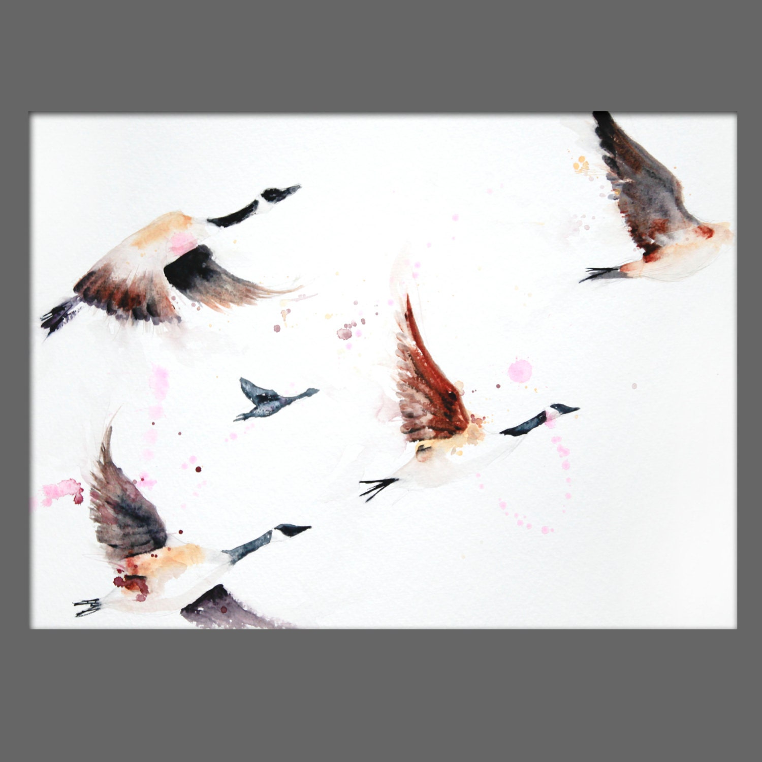Impresion de edicion LIMITADA de mi CANADA GOOSE Impresa con papel de 315 g m firmado a mano ilustracion arte animal Etsy Mexico