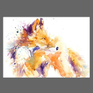 Fox print, LIMITED edition  FOX Ref:1963wall art, home decor, nursery art, wildlife animal art.  hand signed, illustration, animal art