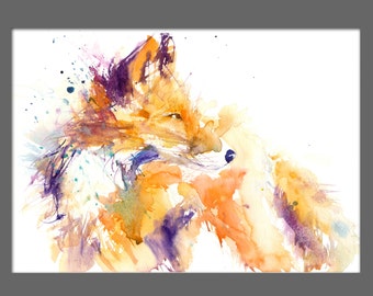 Limited Edition Fox Print: Watercolor Wildlife Animal Art