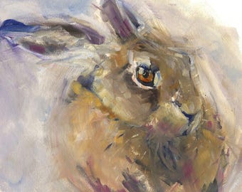 Hare Print: Fine Art Giclée of Original Oil Painting