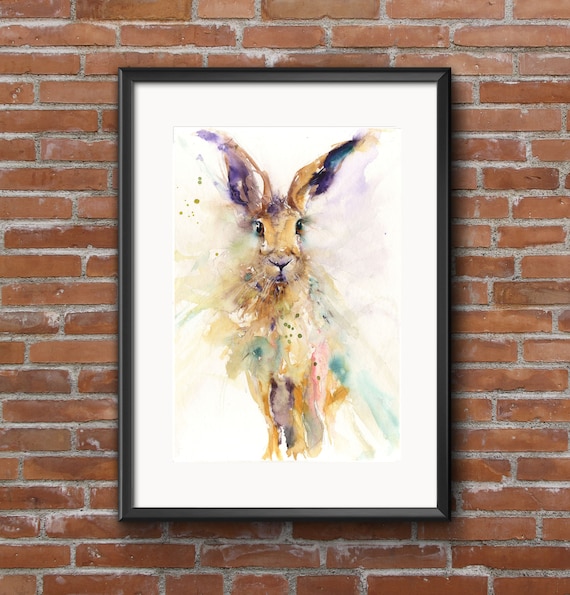Hare Watercolour Print. Beautiful Animal Art. - Etsy Australia Hare Watercolour Print. Beautiful Animal Art. - Etsy Australia