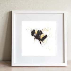 Hummel Aquarell Print - Tierwandkunst