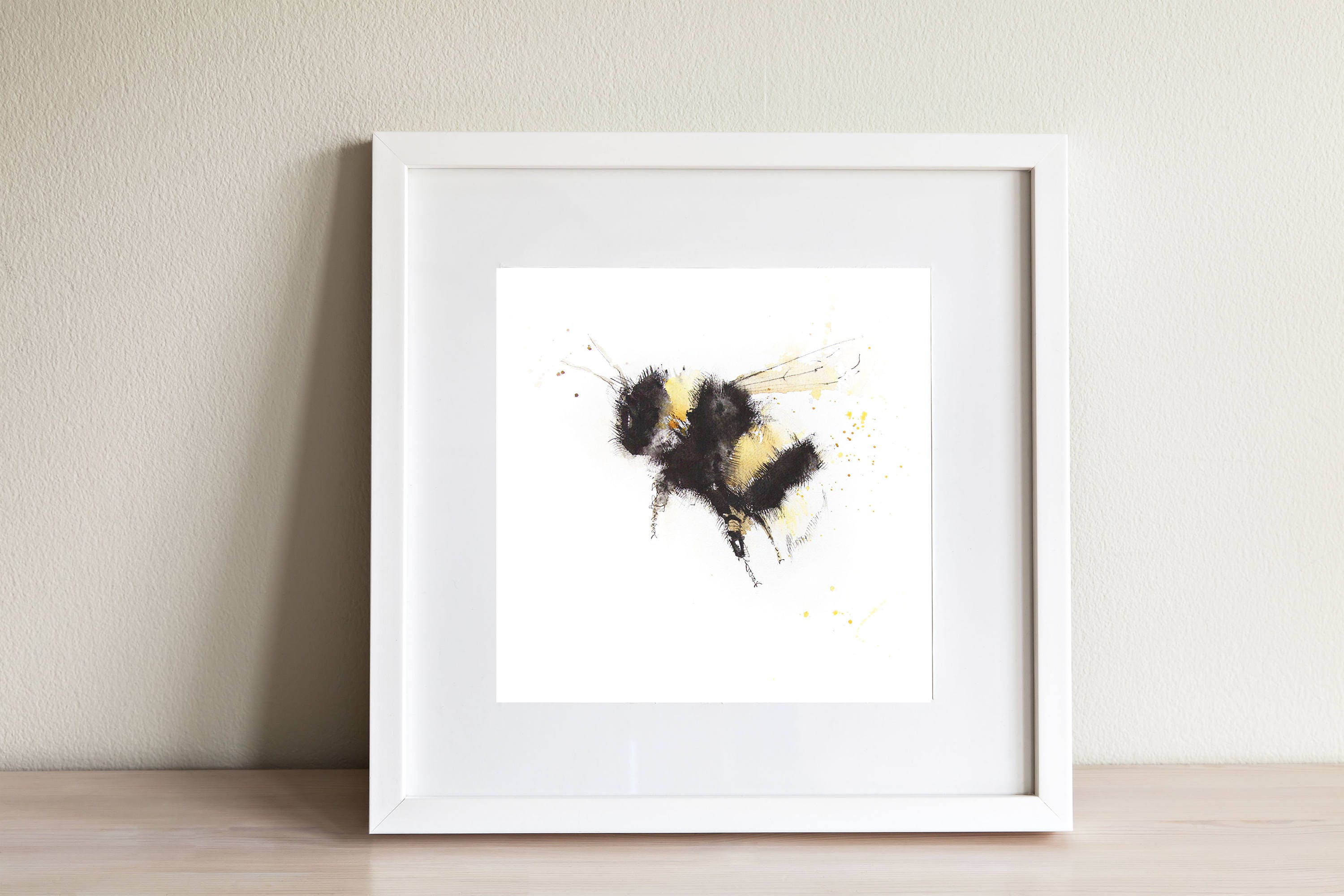 Honeybee Painting Watercolor Honeybee Print Bee Decor Bee Gifts Bee Lover