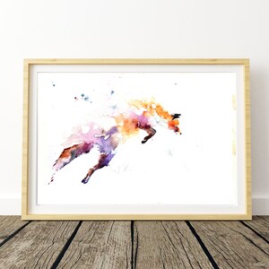 Fox watercolour print, LIMITED edition  FOX 15wall art, home decor, nursery art, wildlife animal art.  hand signed, illustration, animal art